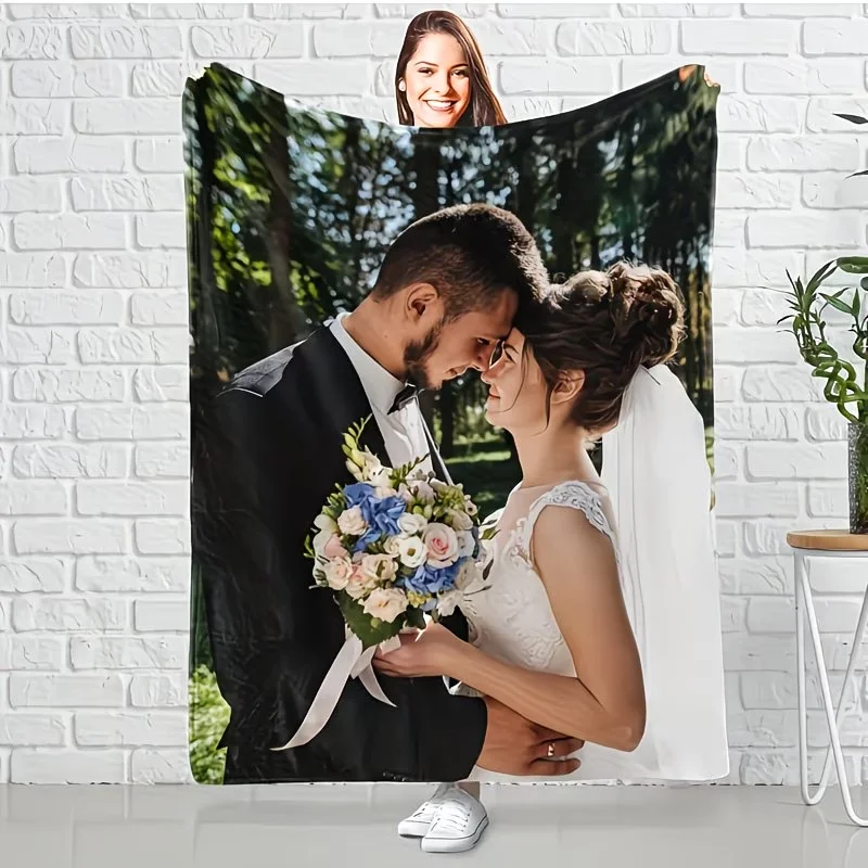 1 Personalized Custom-Printed Blanket with One Picture. A Warm and Comfortable Flannel Blanket. A Decorative Blanket That Adds C