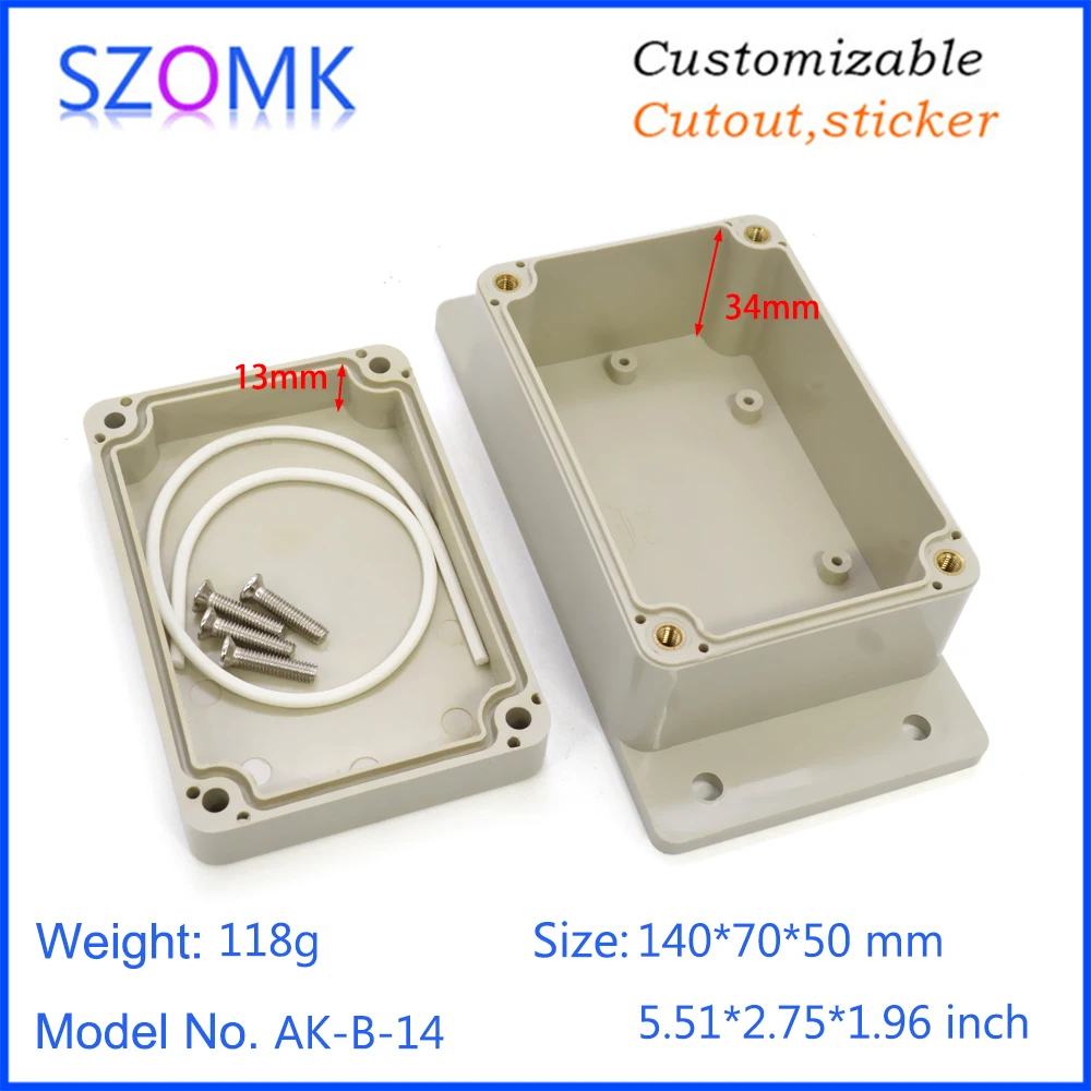 1Piece szomk outdoor plastic waterproof electrical box wall mount plastic control enclosure instrument casing