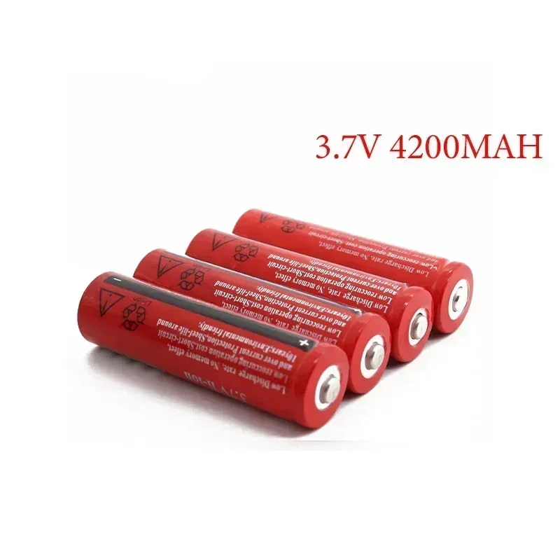 2024NEW Bestselling 18650Battery BRC 18650 3.7V 4200MAH Li Ion Rechargeable Battery Suitable for Toy Models, Shavers Screwdriver