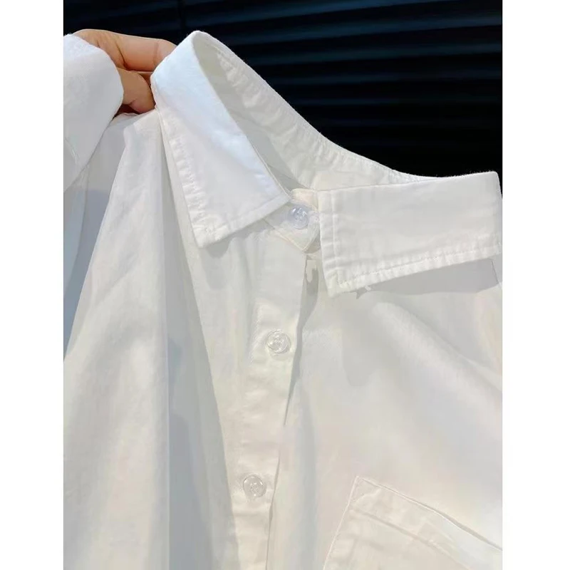 

Korean Sle Pure Cotton Long Sve Casual irt Women's Spring Autumn Design Unique irt Outerwear Long Top for Women