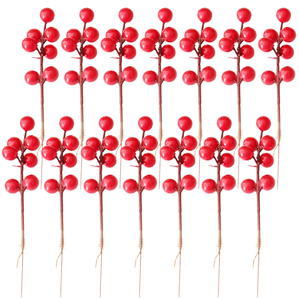 

20Pcs Christmas Decorations Artificial Berry Stems Fake Berry Branch Picks for Tree Wreath Party Christmas Picks