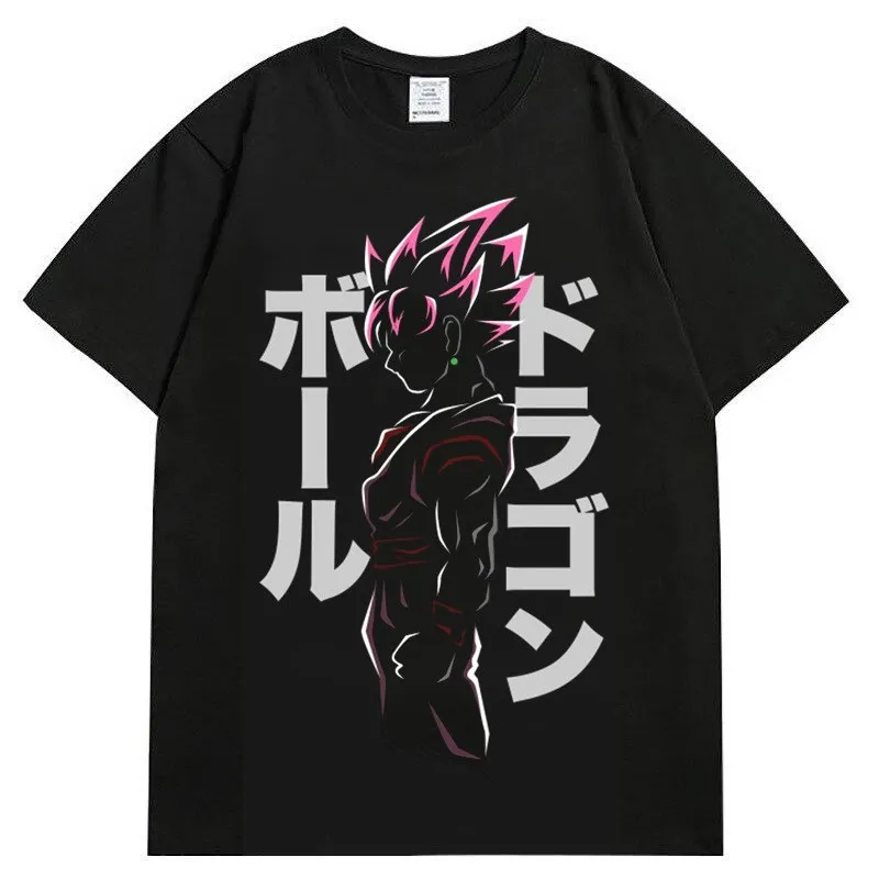 

Summer Day Man Dragon Ball Goku Cartoon Printing Cotton Short Sleeve Men's and Women's T-Shirt Top Anime Cosplay Y2k