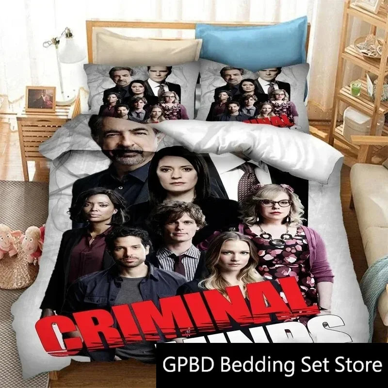 

3D Print Criminal Minds Bedding Set Double Twin King Duvet Cover Comforter Pillowcase Boys Girls Adults Bedroom