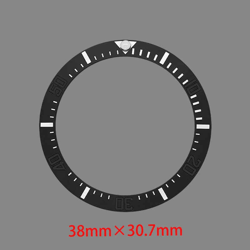 38mmx30.7mm Curved Ceramics Bezel Insert Fits SUB GMT SKX007 SKX009 Watch Case NH35 NH36 Movement Watch Bezel Rings Repair Parts