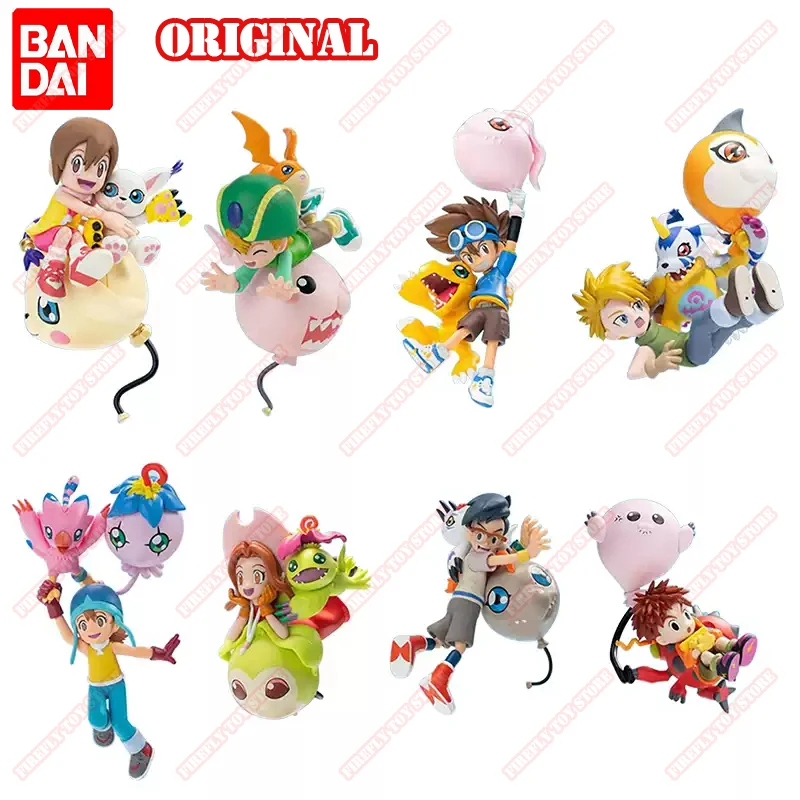BANDAI Original Digimon Adventure Animation Game Peripheral Toy Agumon Gabumon Boxed Gacha Anime Action Model Figures Collection