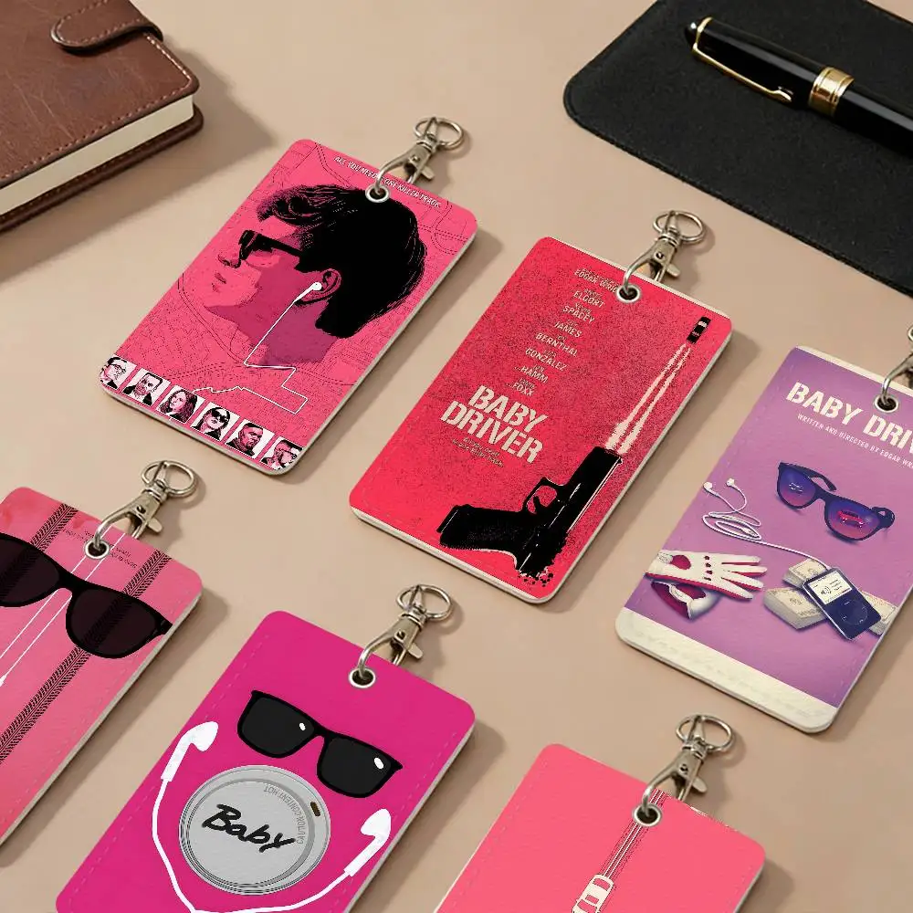 Baby Driver Classic Action Movie Game PU Leather Card Holders Anti-lost Protective Cover Cases Cards