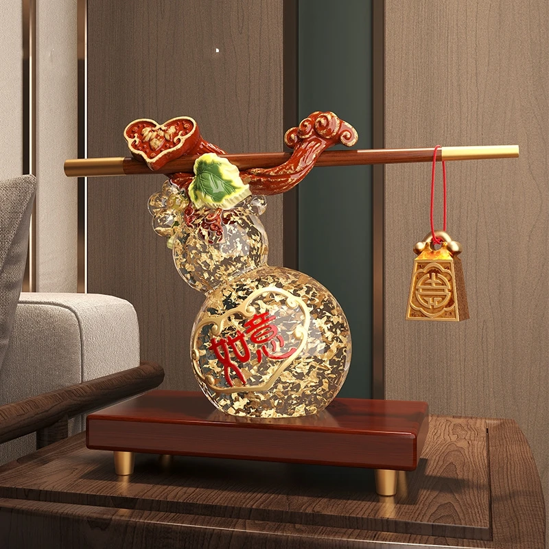 

New Chinese Fashion Satisfactory Gourd Decoration Transparent Beautiful Living Room Can Be Placed Home Decorations