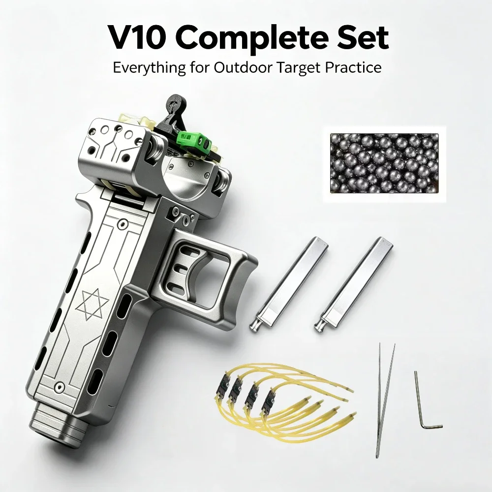 EDC 2026 NEW Auto Reload Slingshot Kit, , Portable Outdoor Hunting EDC Shooting Gear High Precision Rapid Fire Slingshot