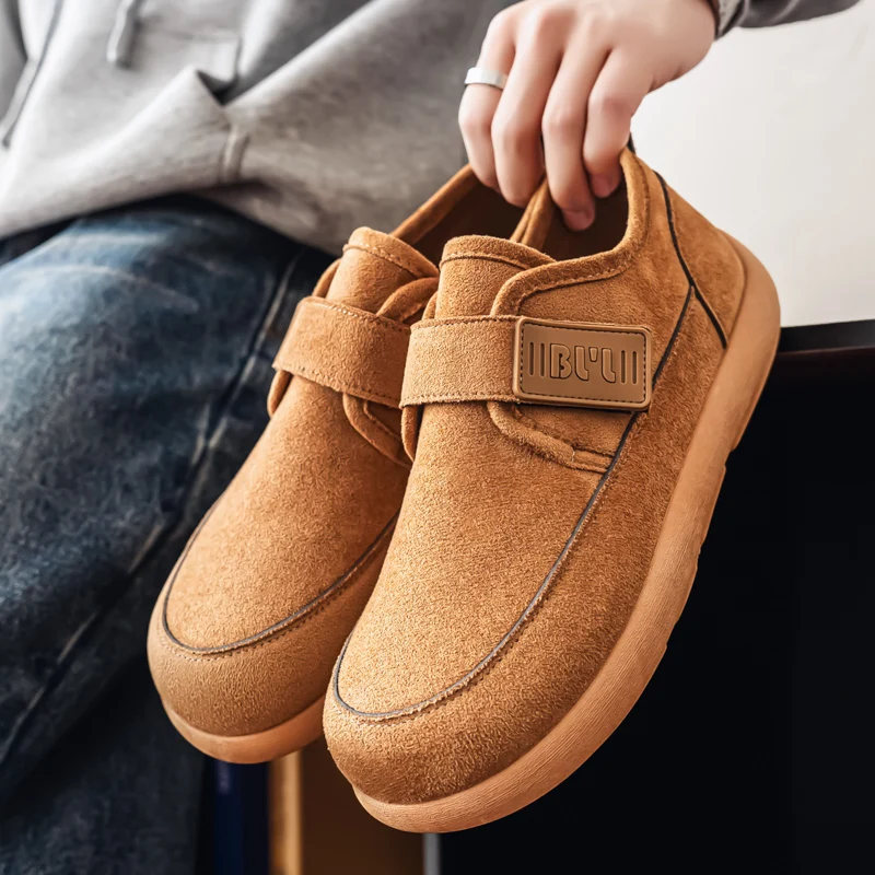 

2026 Spring New Men's Plus Size British-Style Slip-On Loafers Non-Slip Wear-Resistant Outdoor Casual Lazy Shoes