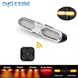 Wireless Turn Signal Bicycle Taillights Rechargeable Remote Control Turn Signals Lamp for MTB Bicycle Riding Rear Warning Lights