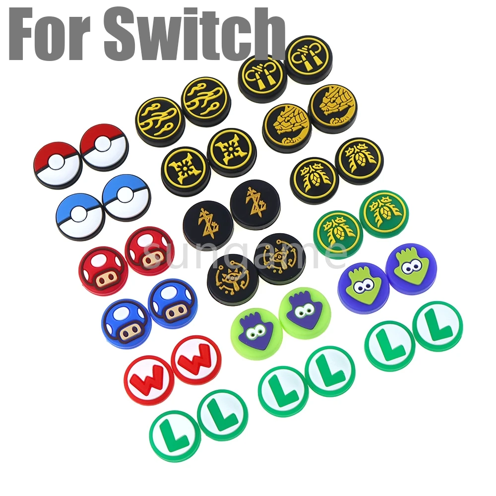 10pcs Rocker Caps for Switch Joycon Cap Silicone Rocker Joy-Con Cover Thumb Joystick for Nintend Switch