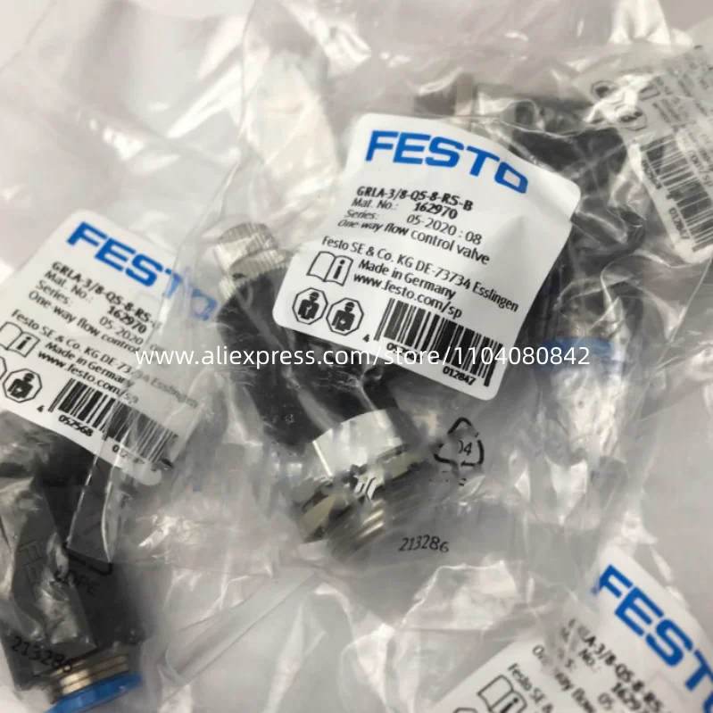 New original Festo Valve 162967-GRLA-1/4-QS-6-RS-B 162968-GRLA-1/4-QS-8-RS-B