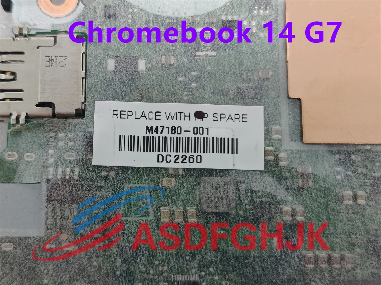 M47180-001 Original para ordenador portátil HP Chromebook 14 G7, placa base UMA N4500 CPU, 4GB, 32 GB/64 GB, DA00GLMB6I0