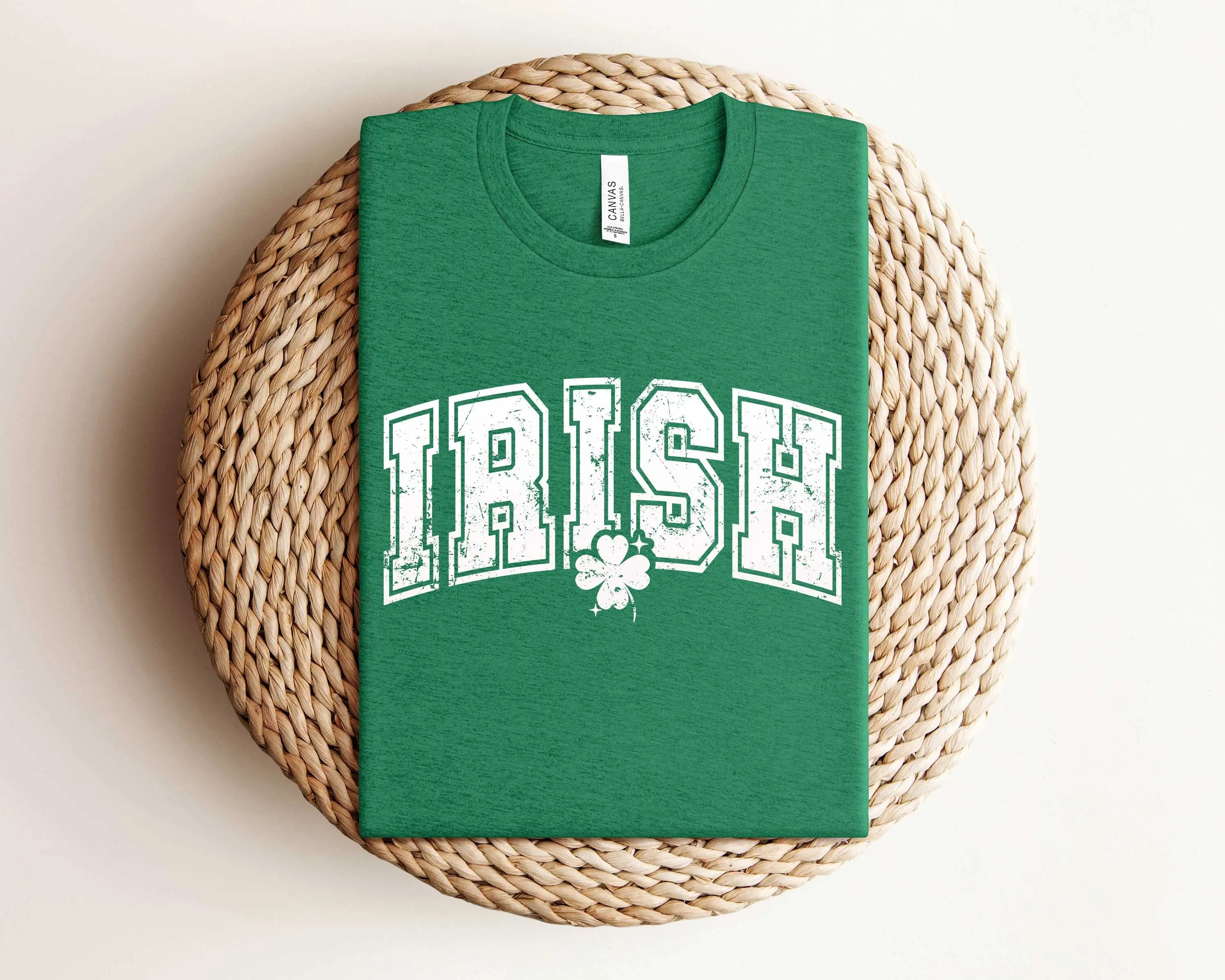 Retro Irish Day T Shirt Clover Sweater St Patricks Saint