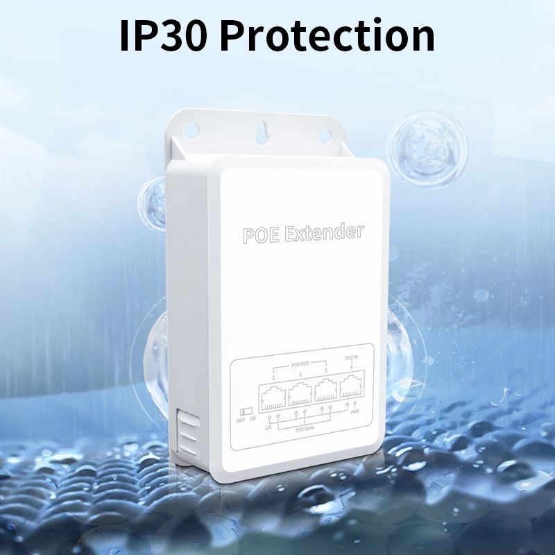 HORACO Ripetitore POE Gigabit a 4 porte 1000M Rete esterna antipioggia POE Extender VLAN 44-57V 30W per telecamera POE AP wireless