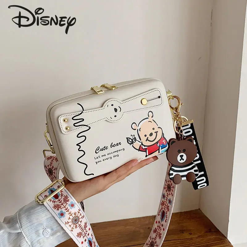 Disney-bolso de hombro para mujer, bandolera de lujo de alta calidad con dibujos animados, almacenamiento multifuncional, a la moda