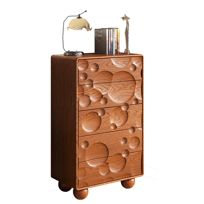 

Medieval style chest , ash solid wood module cabinet, bedroom locker, sofa side cabinet, French drawer storage chest