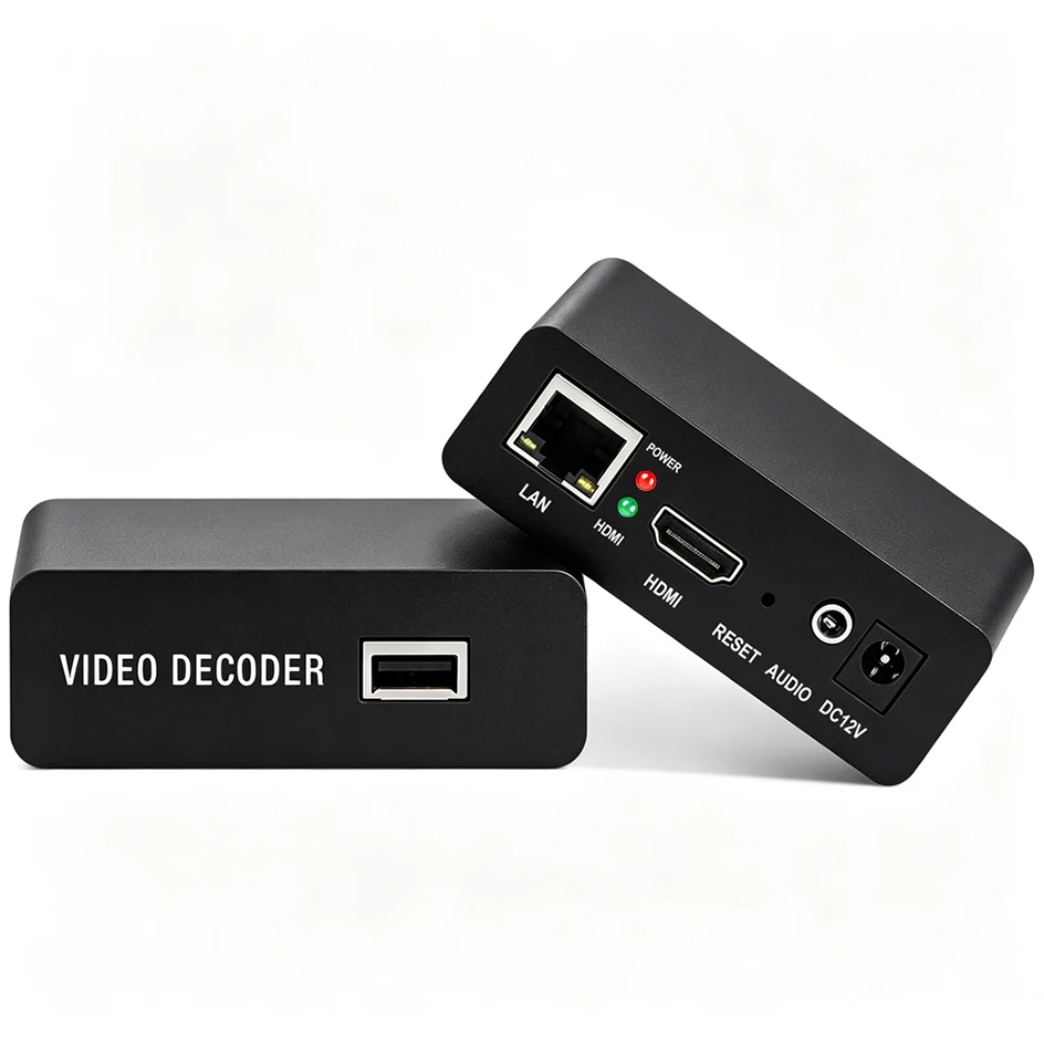 HEVC H.265 H.264 Video Decoder Support IP to HDMI Live Streaming Encoder IPTV Hardware RTMP RTSP HLS UDP SRT RTMPS Streamer