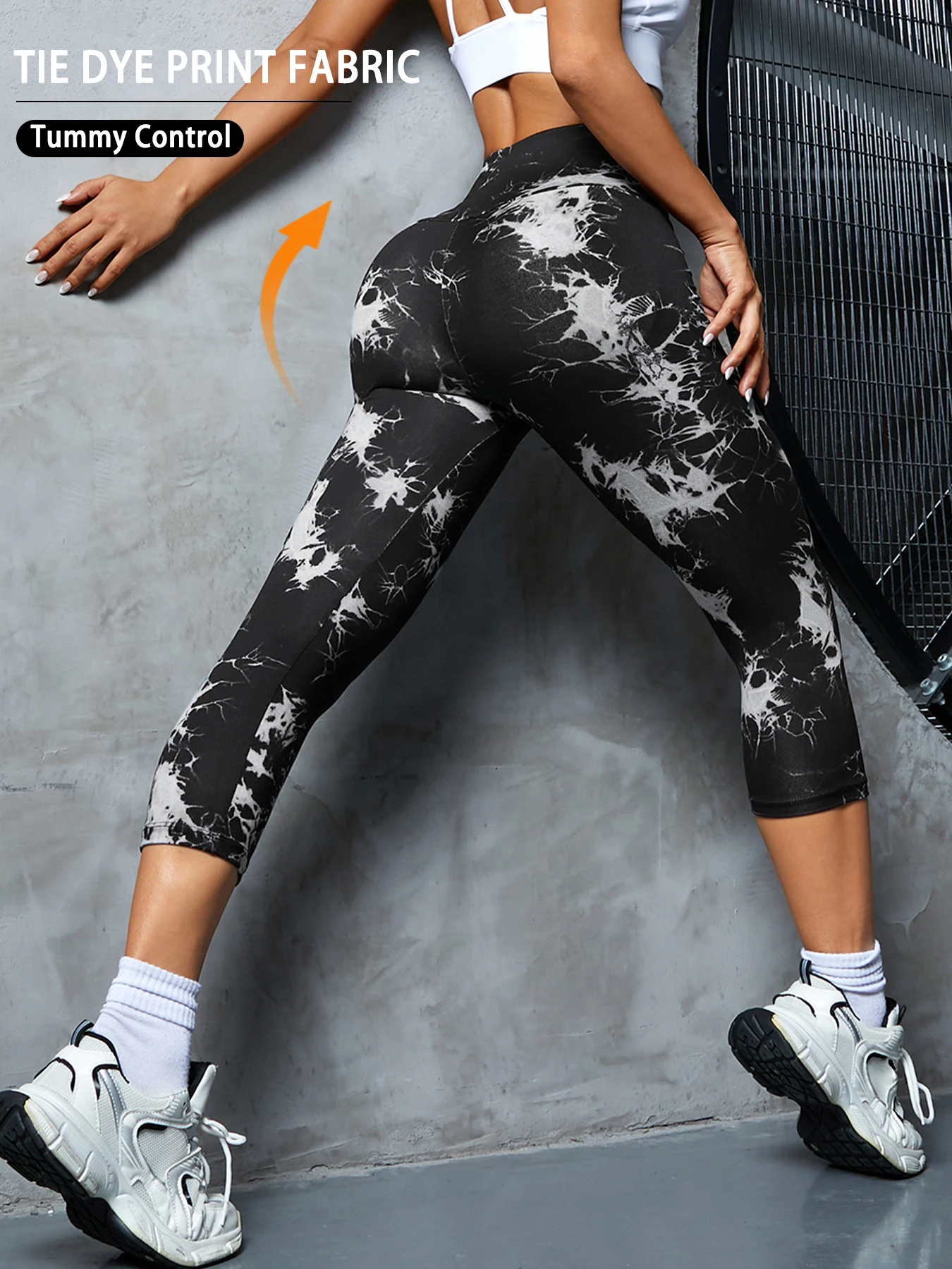 Women's High Waisted Capri Pants Super Soft Tummy Control No See Through Workout Yoga Running Athletic Gym Leggings