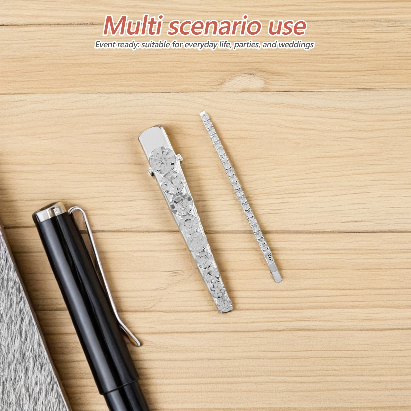 

6 Pcs Full Drill Hair Clip Metal Rhinestone Wedding Accessories Elegant Clips Bride Retro Design Versatile Hairstyling Event
