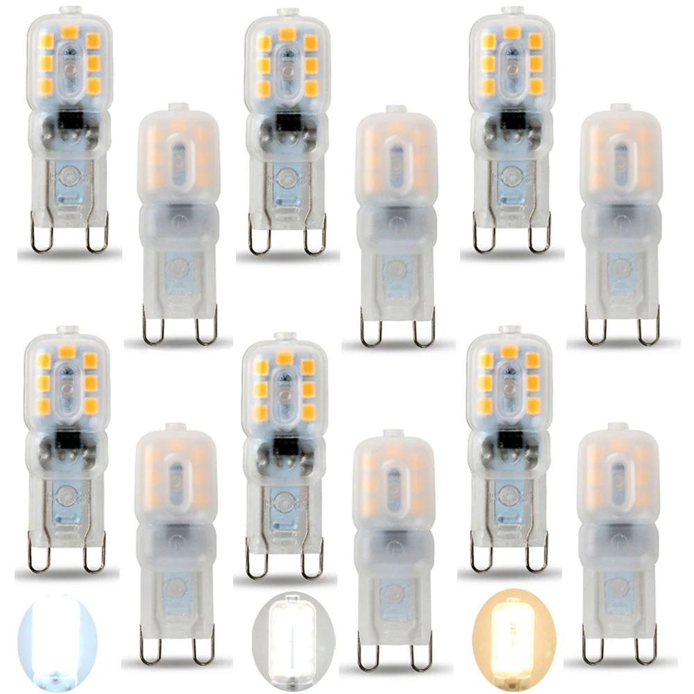 

20X Регулируемая кукурузная лампочка G9 Led 3 / 5 / 7W 220V 240V Холодный нейтральный теплый белый 14Led 22Led 32Led Pc Корпус 360 градусов угол луча