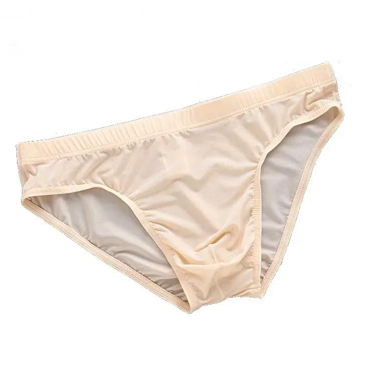 กางเกงในชายชุดชั้นในชาย Sissy Bulge กางเกงยีนส์เซ็กซี่ PLUS ขนาดชุดชั้นในกางเกงไม่มีรอยต่อ Thongs Elastic เอว