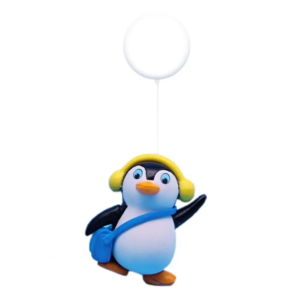 Durable Safety Penguin Shape Aquarium Floating Pendant Decor Not Deformed Lightweight Fish Tank Ornament for Office