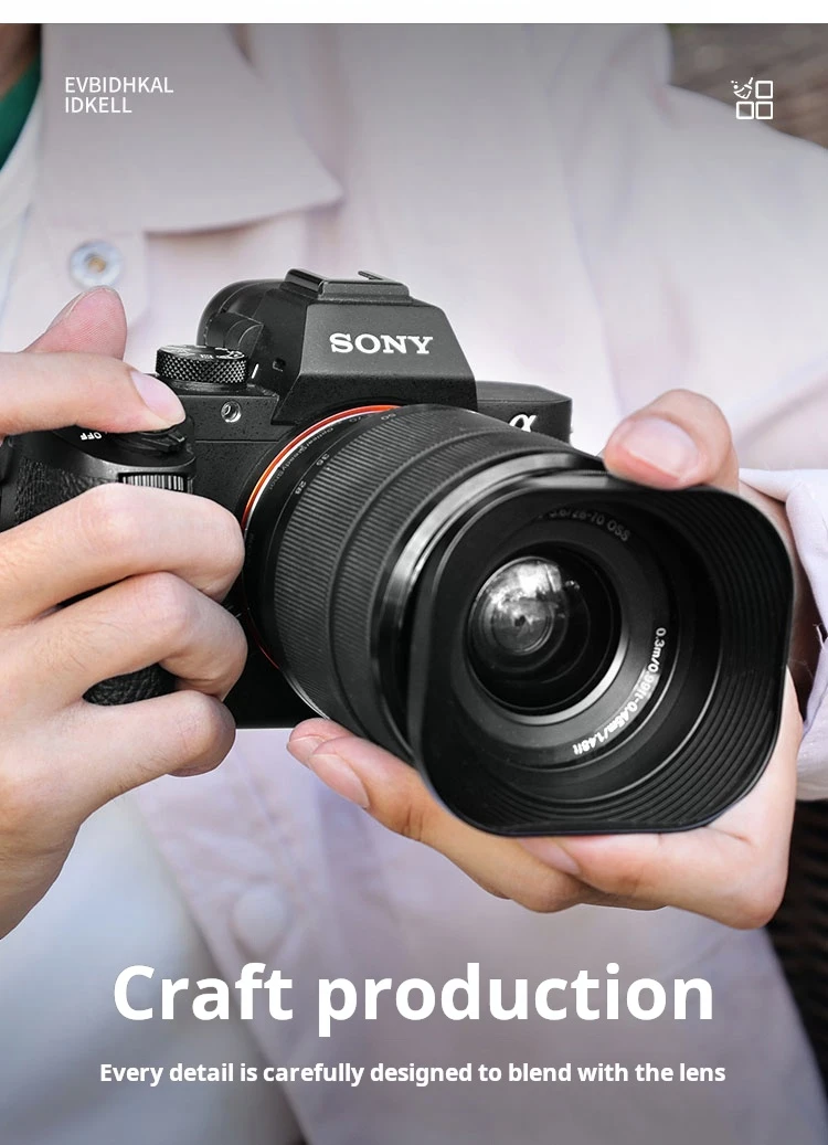 

Aluminum Alloy Square lens Hood Suitable for Sigma, Nikon, Sony, and Fujifilm Ienses With 52/55/58/62mm Filters