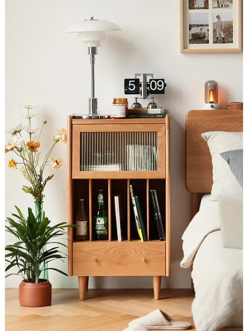 wood bookcase, simple for home use, bedside cabinet, multi-functional storage cabinet, study bookcase, storage bookshelf
