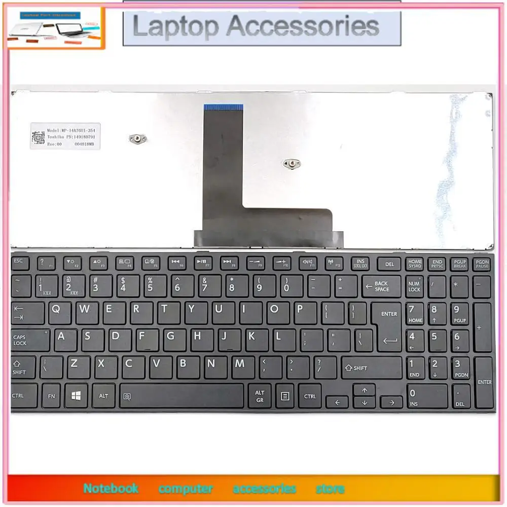 Nuevo teclado de ordenador portátil para Toshiba Satellite C55-B5117KM C55-B5142 C55-B5166KM C55-B5170 C55-B5196 C55-B5200 C55-B5201 Series