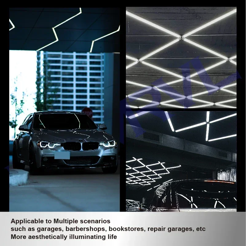 차고 벌집 LED 조명 육각 110V-240V LED 튜브 천장 조명, 자동차 차체 수리 LED 작업장용