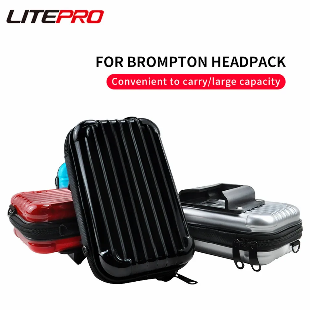 Litepro Portable Headstock Pig Nose Bag Waterproof Mini Suitcase Storage For Brompton Bicycle