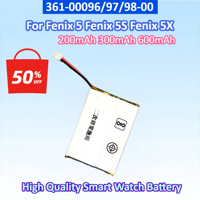 New 361-00097-00 361-00096-00 361-00098-00 Li-ion Battery for Garmin Fenix 5  Fenix 5S Fenix 5X High Quality Smart Watch Battery
