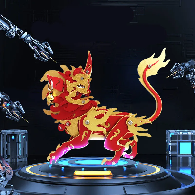 

MOKR Animal Color 3D Metal Puzzle Nian Shou Gift And Toys For Kids Adults Learning Education DIY Jigsaw Model