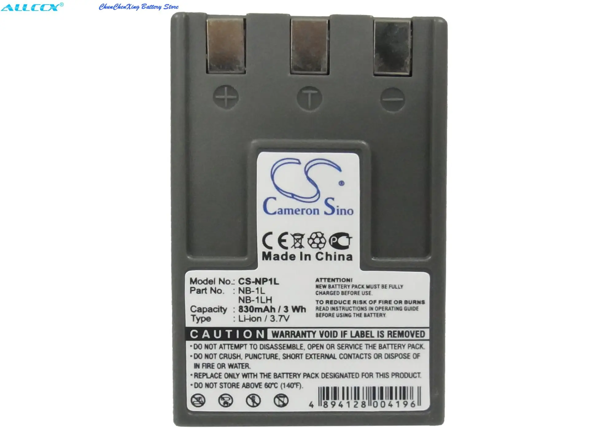  830mAh Battery NB-1L NB-1LH ER-D100 for Canon Digital IXUS 200a,300,300a,320,330,400,430,500,For Polaroid PR-100DG 5350