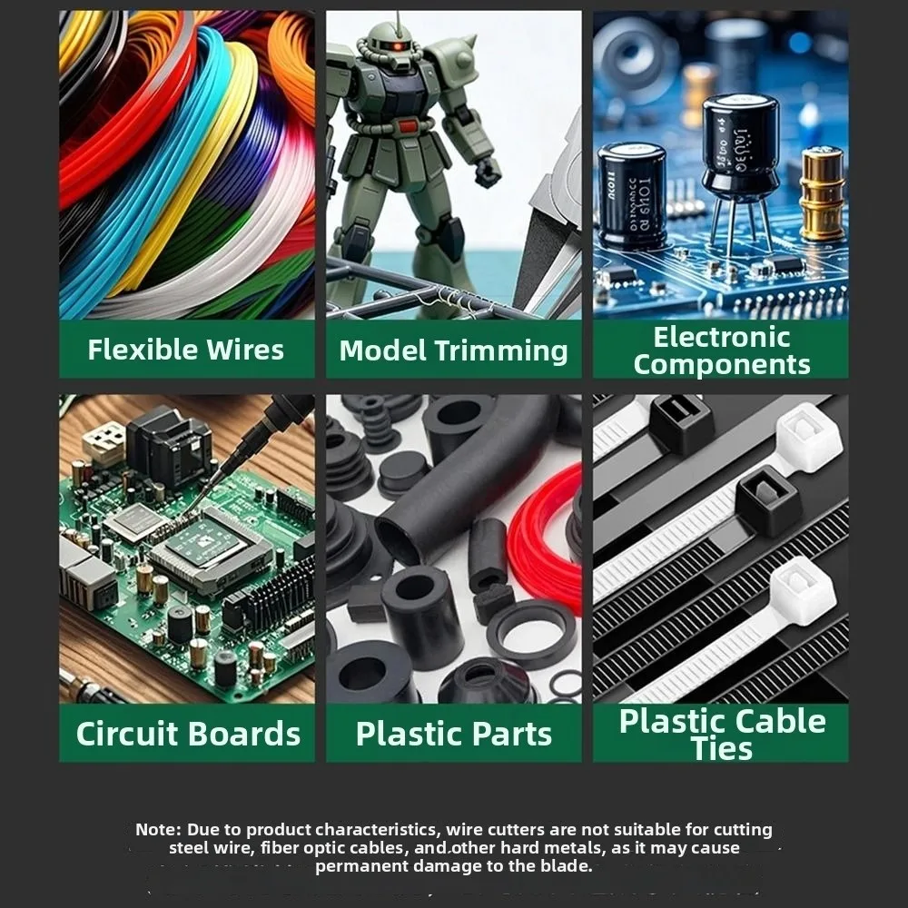Portable High Carbon Steel Diagonal Cutting Pliers PVC Handle Non Slip Wire Cutter Side Cut Pliers Electronics Repair