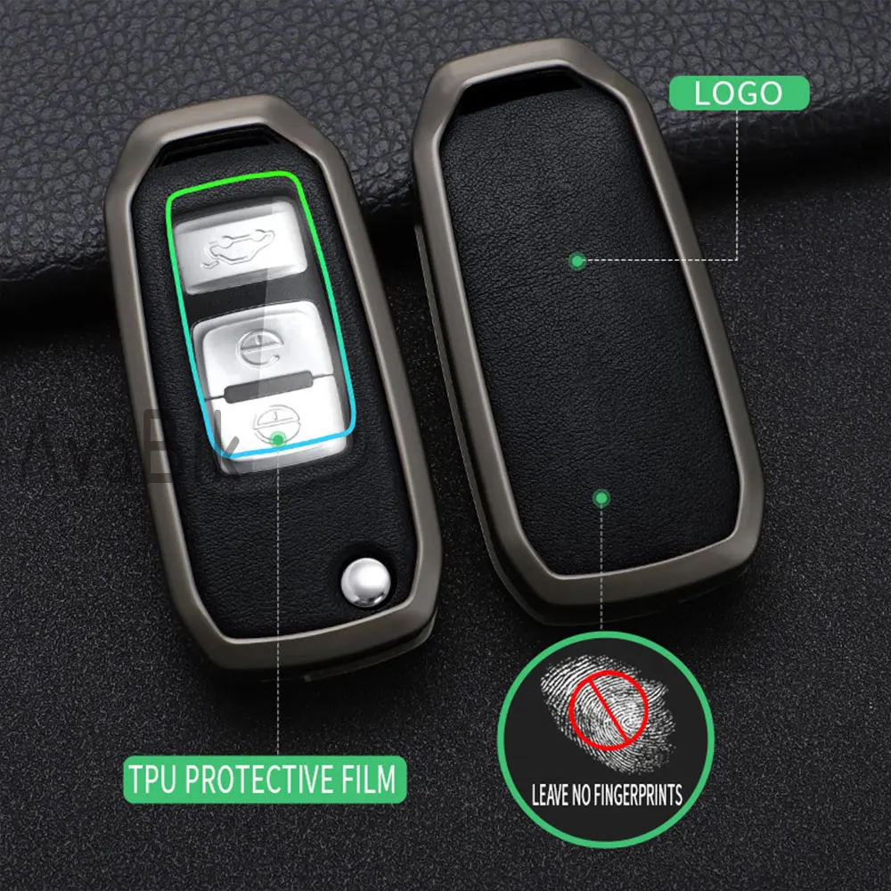 

Zinc Alloy Car Remote Key Case Cover Shell for Pentium B30 Xenya R7 Junpai A70 Key Set Unisex High-end Protector Accessories