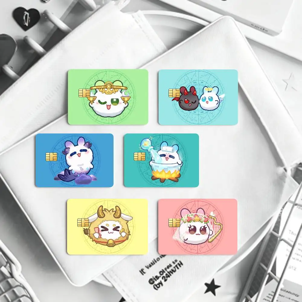 The twelve zodiac signs  Bank Credit Cards Bus Pass Stickers Cool Decoration Waterproof 4PCS Card