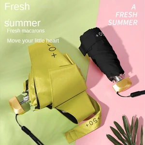 Klappverfolgung Regenschirm, 6 Rippen, Licht, kompakt, Tasche, winddicht, Regendicht, Kapselspeicher für die tägliche Lebensdauer 8 Hauptverkaufskleidungszäune - №5