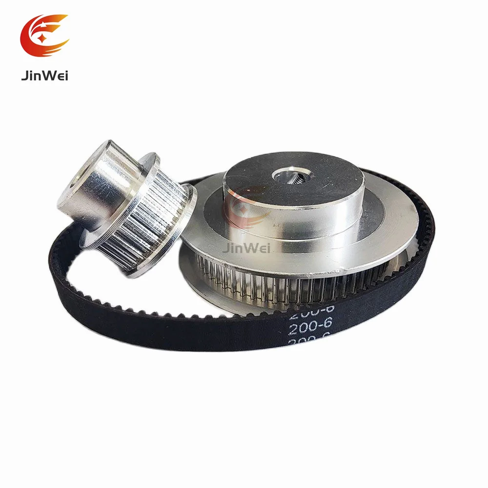 60T 30Teeth 2GT Pulley Belt Kit Belt Width 6mm Reduction 2:1 Bore 4~14mm 3D Printer Synchronous Wheels 2M GT2 Timing Pulley Set