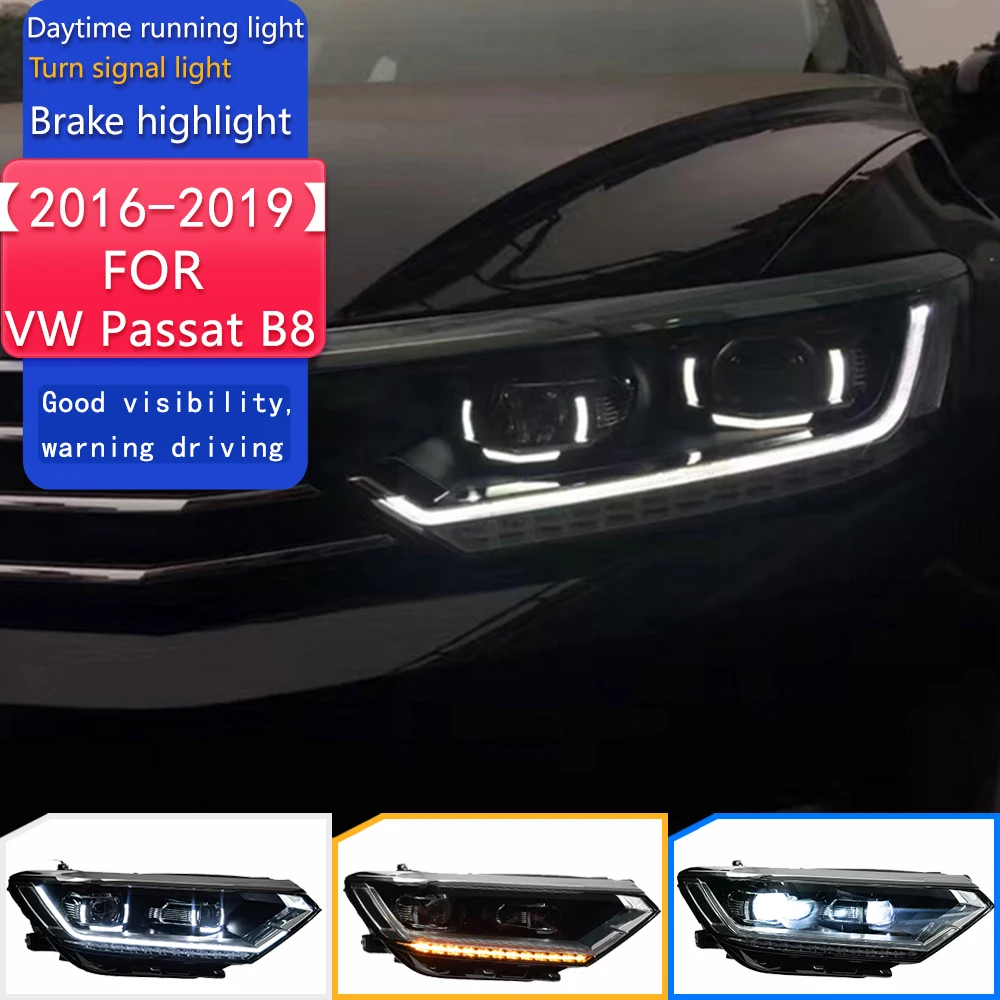 

Car Lights for VW Passat B8 LED Headlight Projector Lens 2016-2019 Magotan Headlights DRL Head Lamp Angel Eye Accessories
