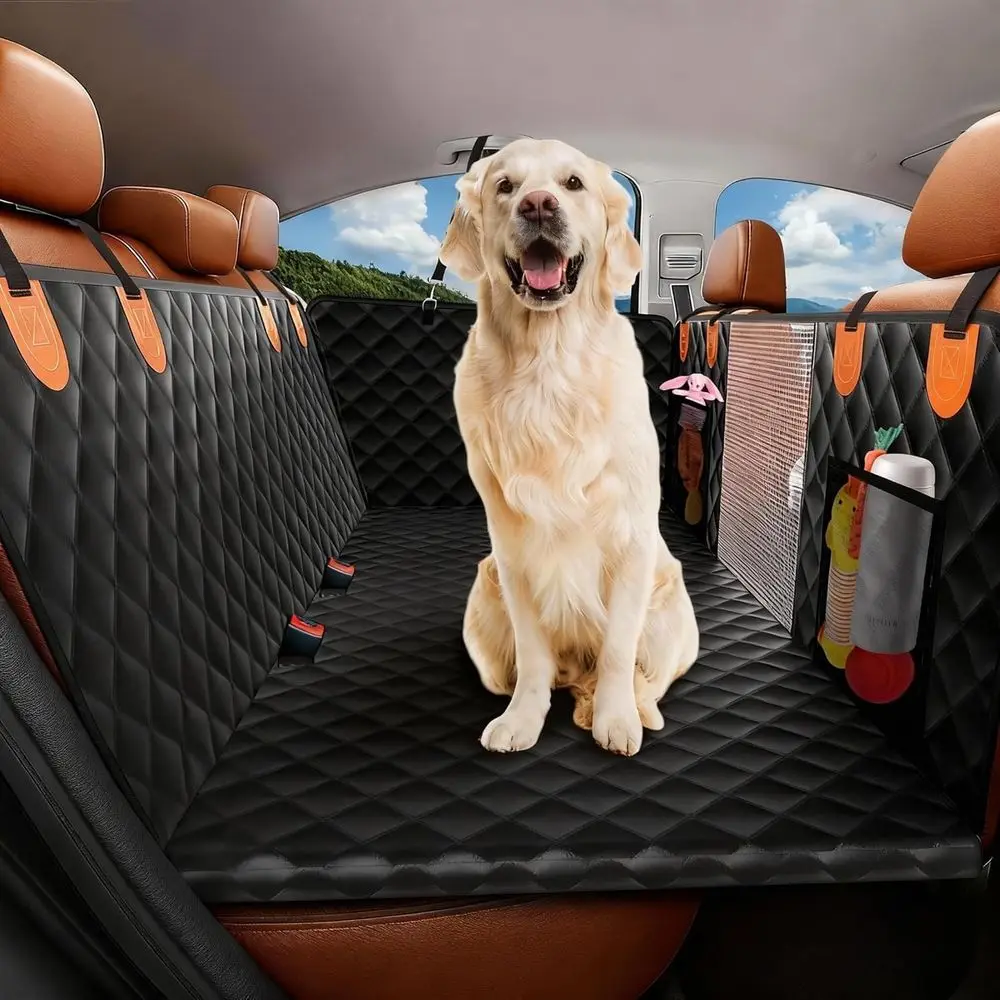 

Прочный водонепроницаемый чехол для сидений автомобиля для собак, подходит для легковых автомобилей, внедорожников и грузовиков, с отстегивающимся гамаком и грузоподъемностью до 450 фунтов.