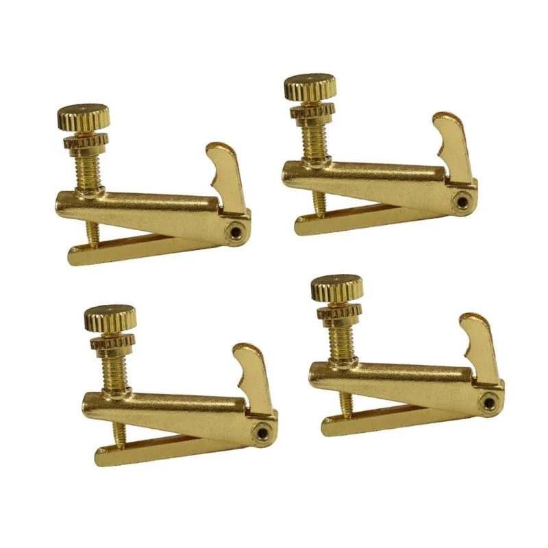 4Pcs Full Size Violin Tuner 4/4-3/4 Standard Size Adjuster Parts Violin Fine Tuners Violin Finger Guides Fine Tuners