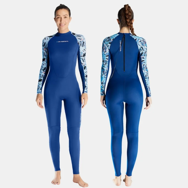 

Неопреновый костюм для дайвинга с цветочным принтом, длинными рукавами и задней молнией, полный гидрокостюм для женщин, подходит для дайвинга, серфинга, снорклинга и фридайвинга