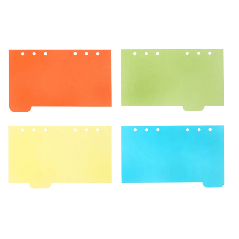 

25Pcs Colored Index Dividers A6 Size Paper Refill Set for Spiral Notebook School Office Stationery Organizer