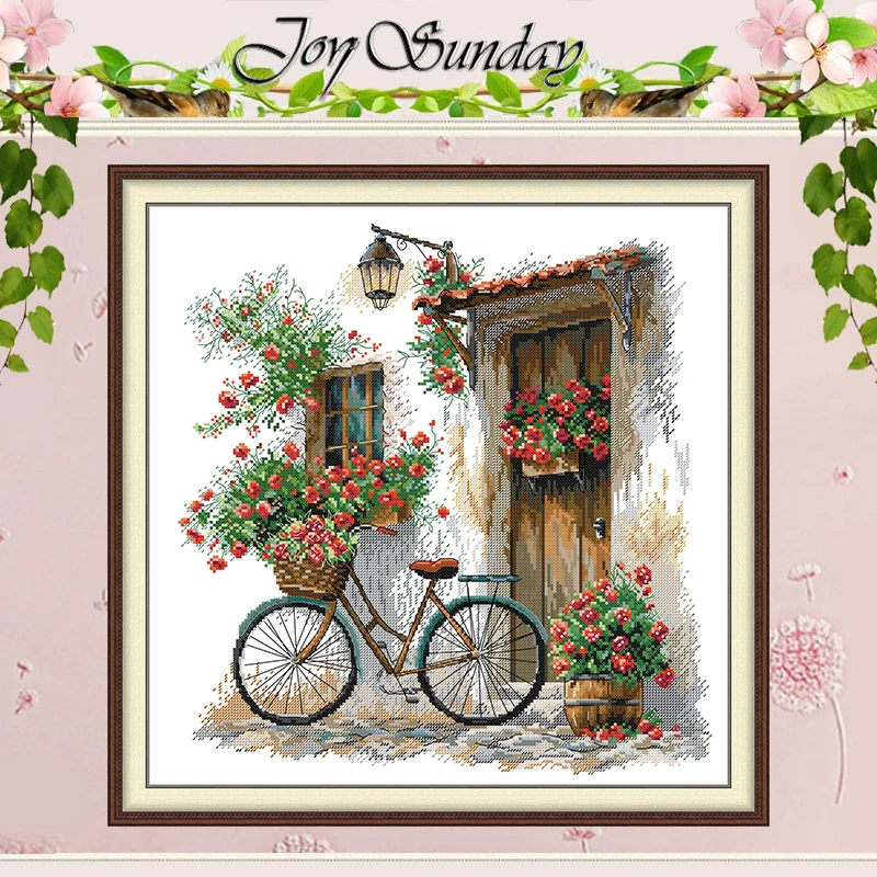 

Flower Garden Patterns Counted Cross Stitch Sets DIY 11CT 14CT 16CT Stamped DMC Cross-stitch Kits Embroidery Needlework Crafts