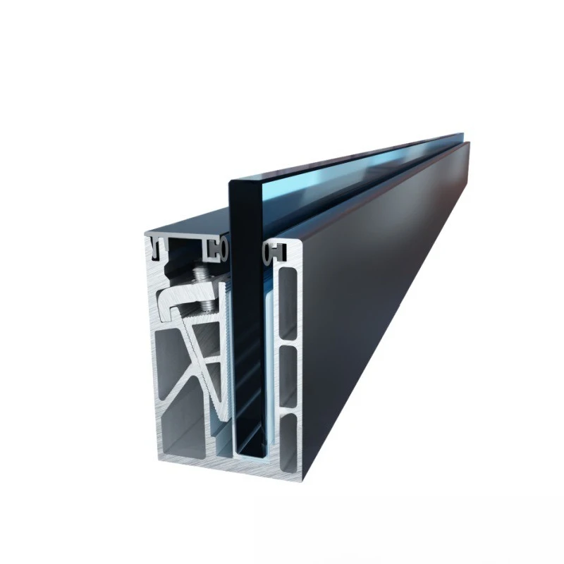 Stairs Balcony Glass Guardrail Exposed Aluminum Alloy Gutter
