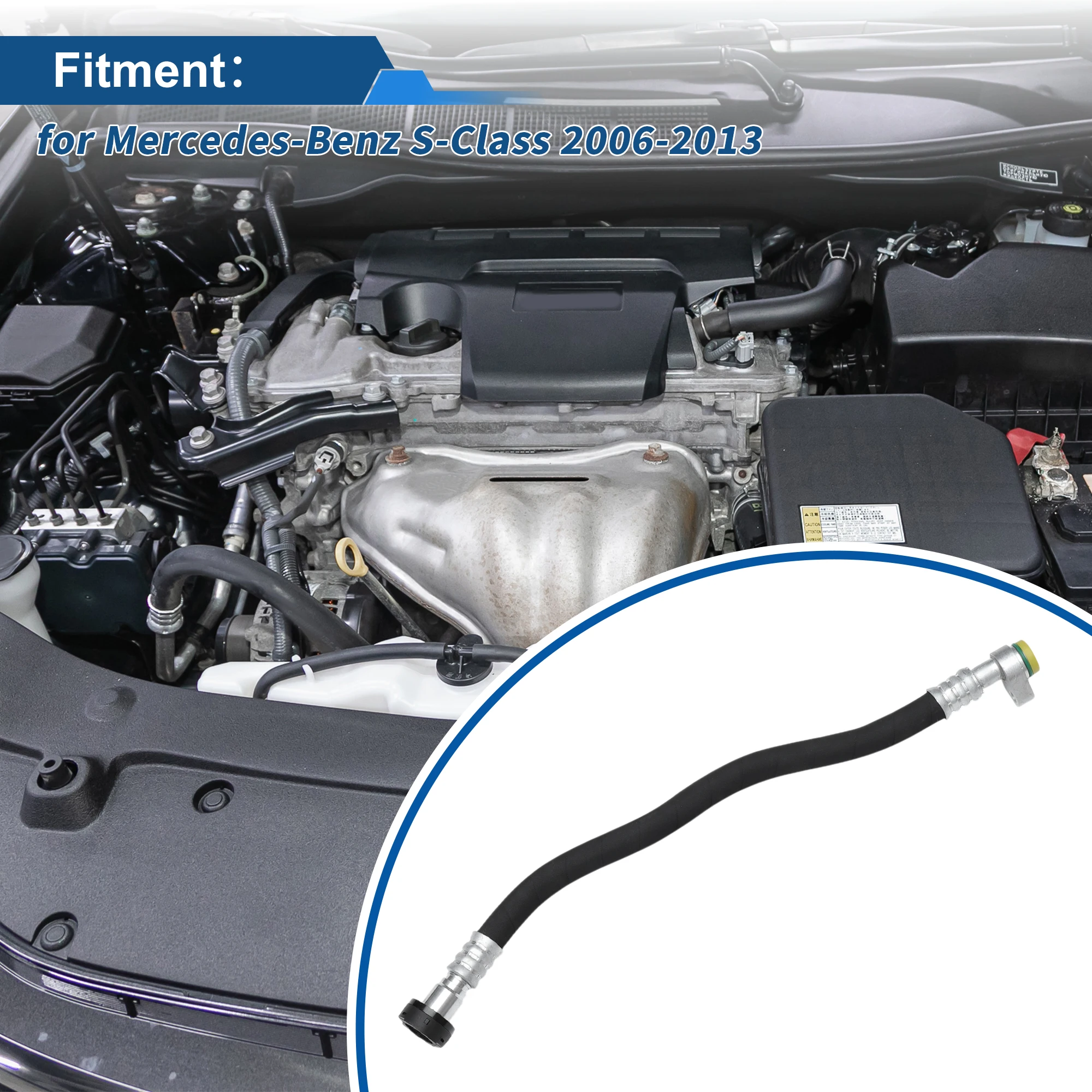 

UXCELL A/C Refrigerant Liquid Hose for Mercedes-Benz S-Class 2006-2013 Pressure Hose Air Conditioning Pipe Line No.2218301016 Ru