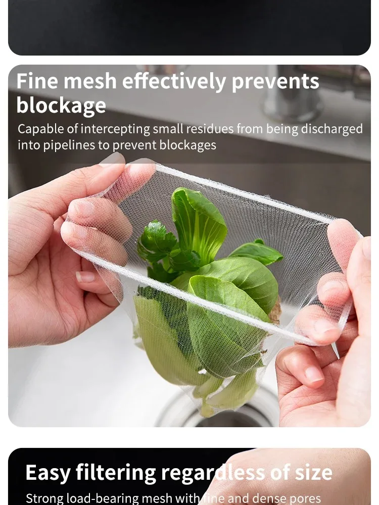 200 Pcs Detachable Sink Strainer Filter Counter Spandex Polyester Drainers Draining Net