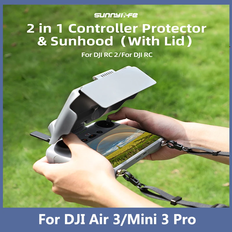 

Sunnylife Remote Control Sun Hood For Air 3/RC/RC 2 Screen Protection Shell Sunshade For DJI Mini 3 Pro/Mini 4 Pro Accessories